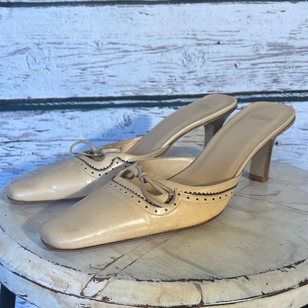 Coach Carly vintage mule heel  shoes size 8